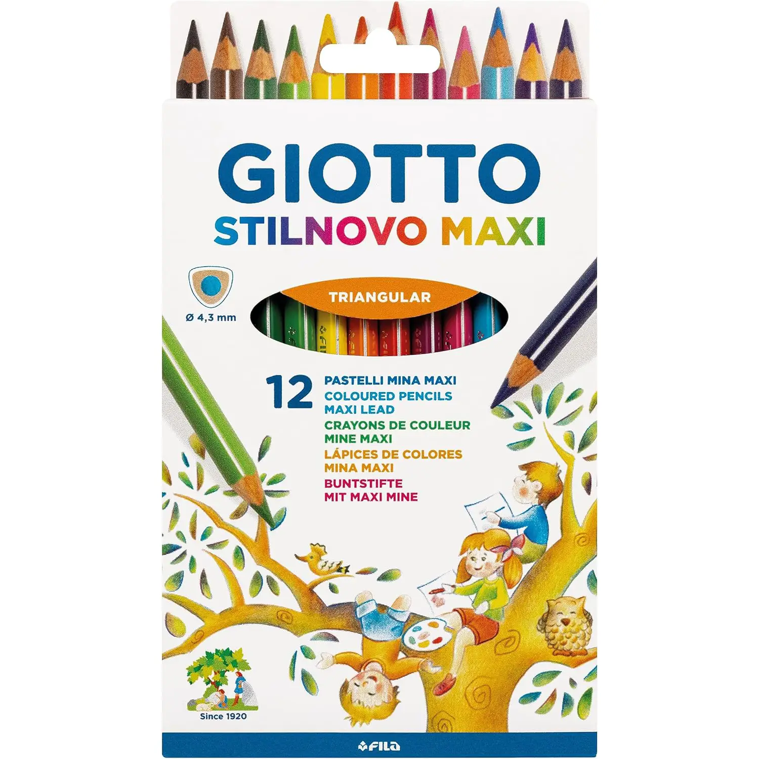 Pastelli Colorati Giotto Stilnovo Maxi 12 Pz