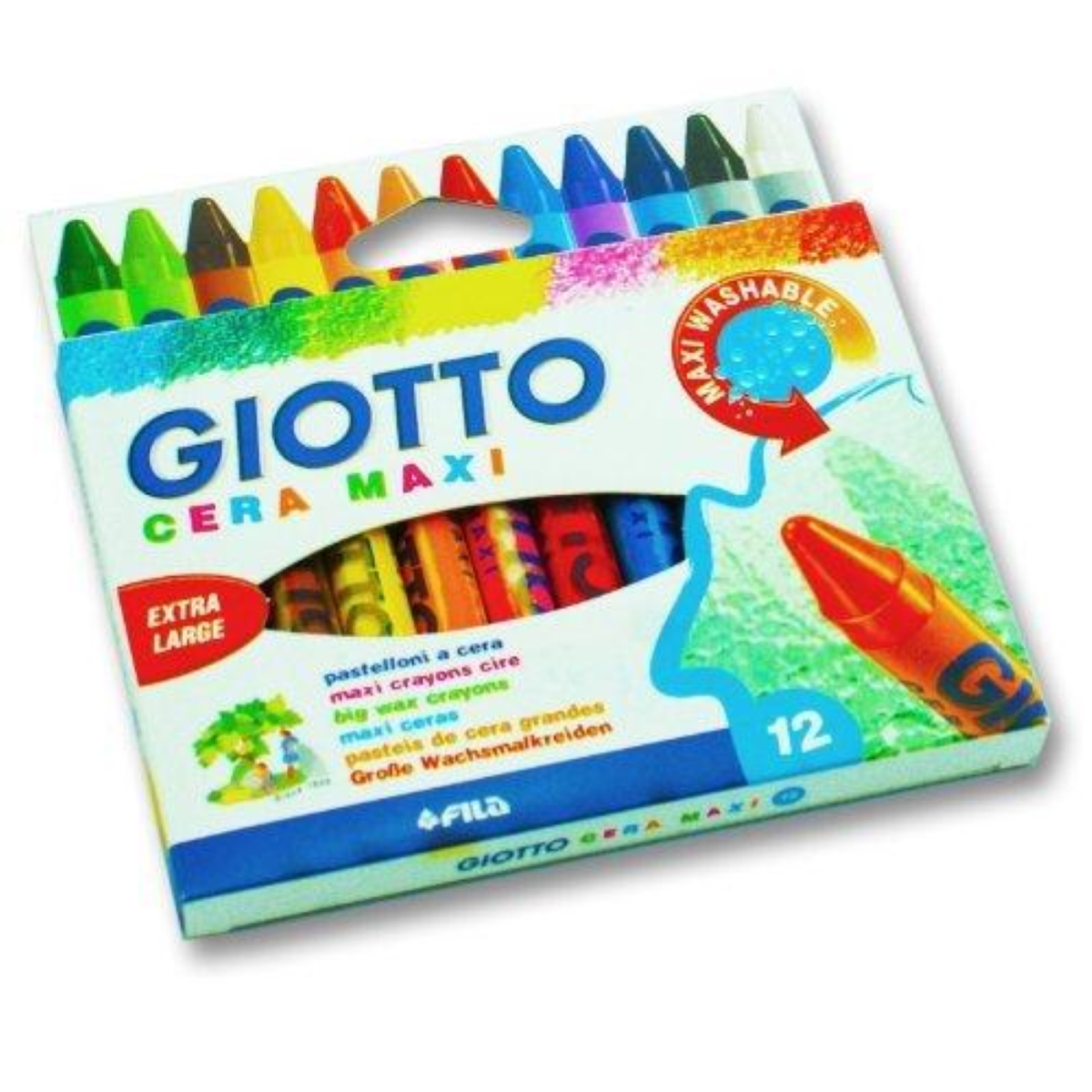 Pastelli Giotto Cera Maxi 12 Pz