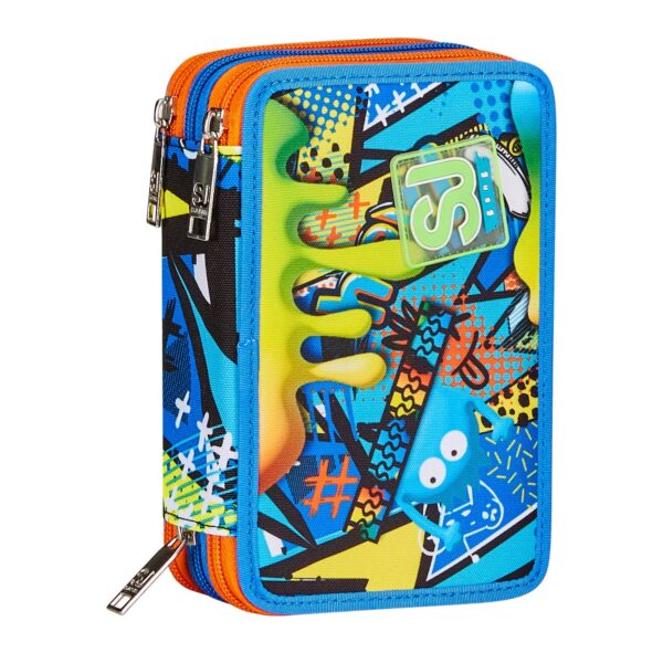 Astuccio 3 Zip Seven Junior Sphere Full Boy