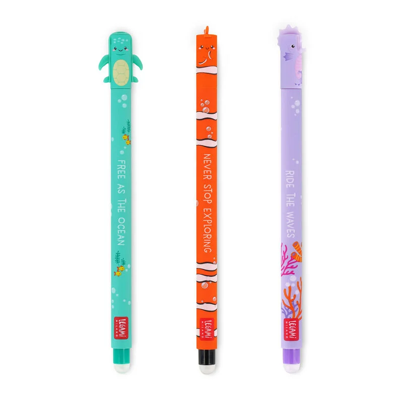 Set di 3 Penne Gel Cancellabili Legami - Under The Sea