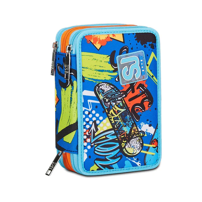 Astuccio 3 Zip Seven Junior Trickyled Boy