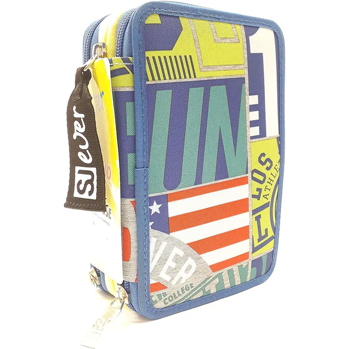 Astuccio 3 Zip Seven Junior Ever World Boy