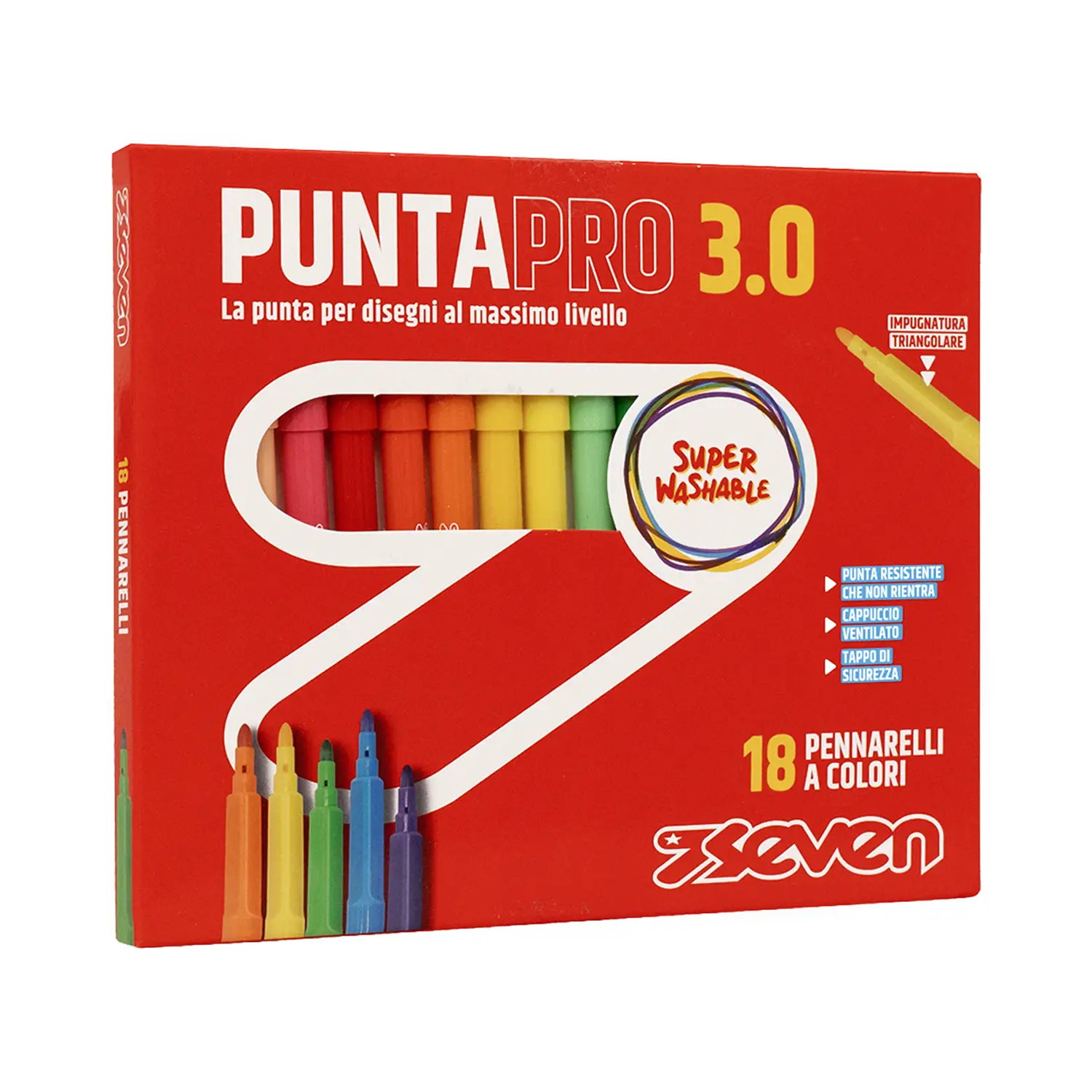 Pennarelli Seven Punta Pro 3.0 18 Pz