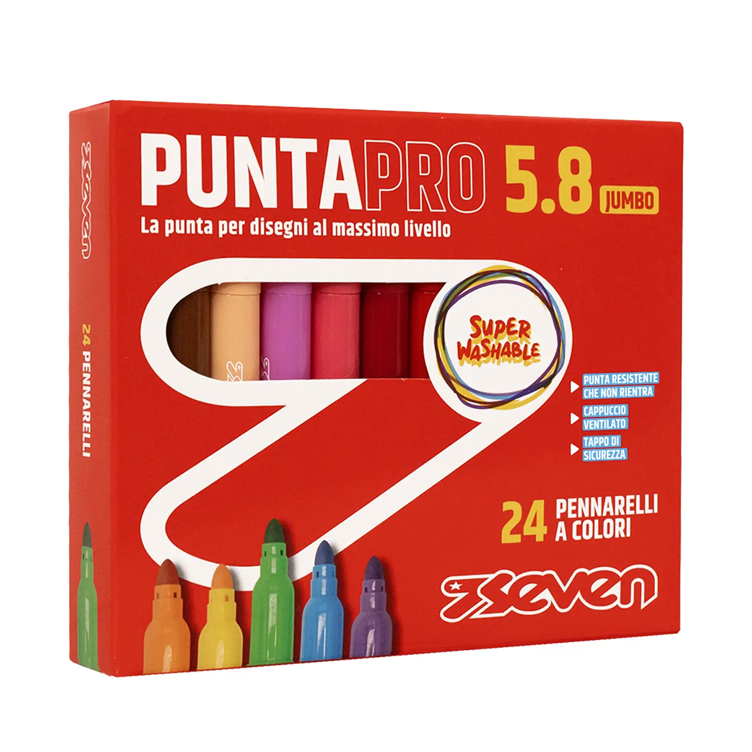 Pennarelli Seven Punta Pro 5.8 24 Pz