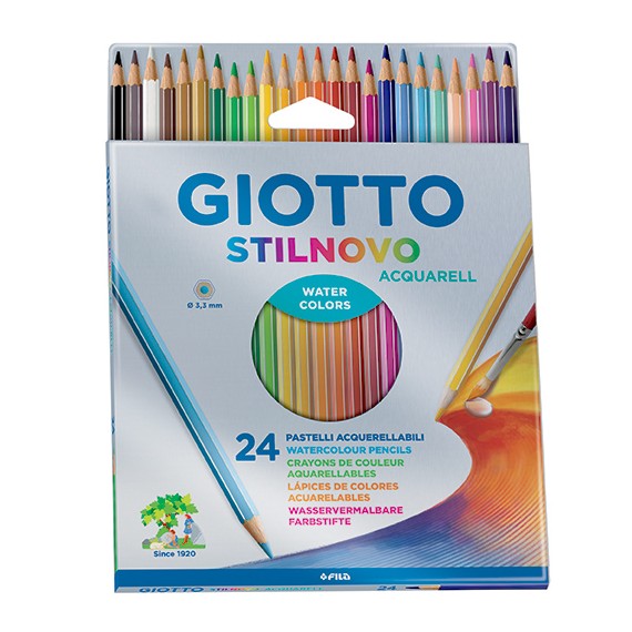 Pastelli Acquarellabili Giotto Stilnovo 24 Pz