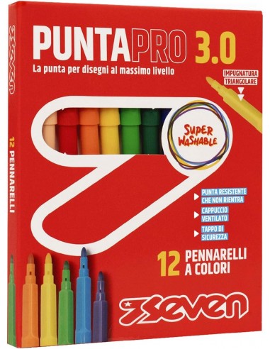 Pennarelli Seven Punta Pro 3.0 12 Pz