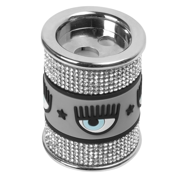 Tempera Matite Chiara Ferragni Strass e Logo su Placca Metallica