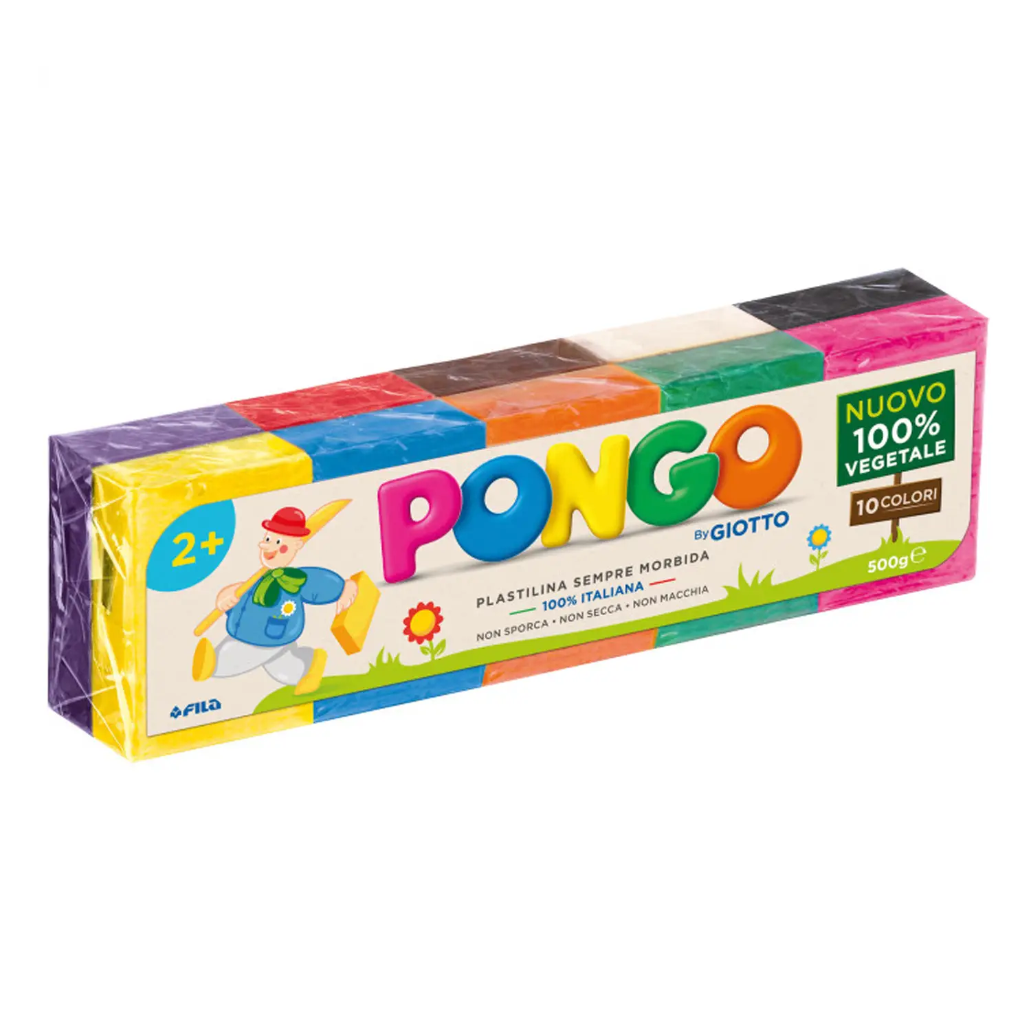 Plastilina Pongo By Giotto 500 gr. 10 Colori