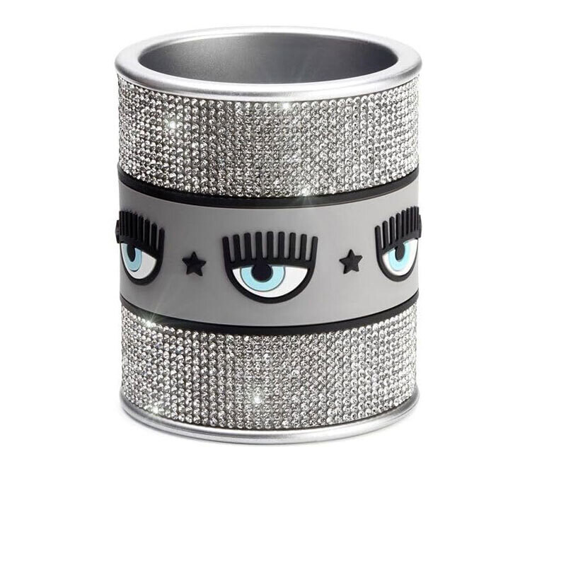 Portapenne Chiara Ferragni Strass e Logo su Placca Metallica