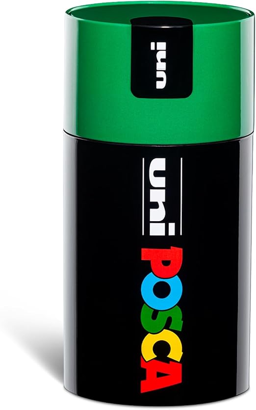 Uniposca Set Completo con 18 Pennarelli Acrilici Assortiti In Box Regalo Verde