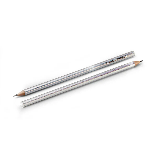 Set di 3 matite Chiara Ferragni Argento con glitter