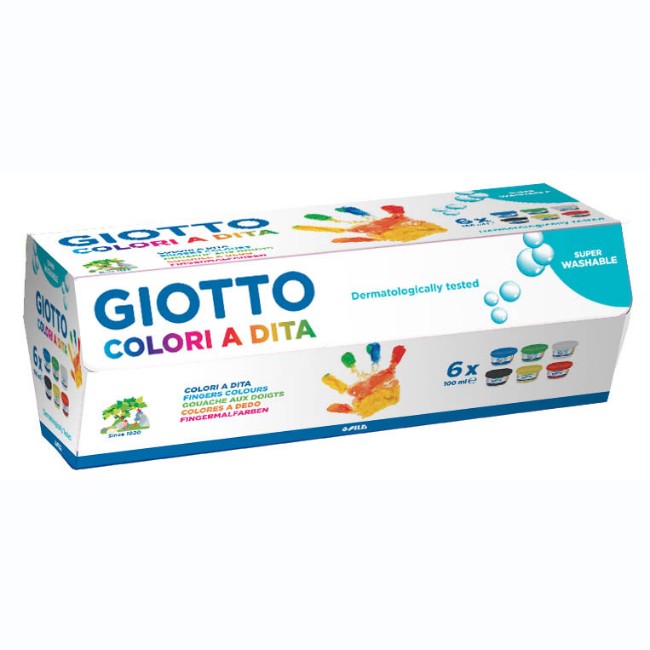 Colori Giotto a Dita Pz 6 Barattoli da 100ml