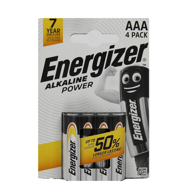 ENERGIZER AAA MINISTILO 1,5V ALKALINE POWER BLISTER 4 PZ