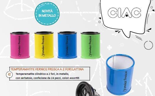 Temperamatite Barattolo 2Fori Metallo CIAC