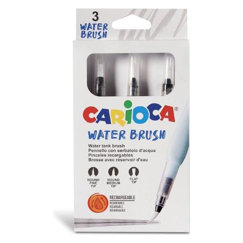 Set 3 Pennelli Water Brush Per Pittura -  Carioca