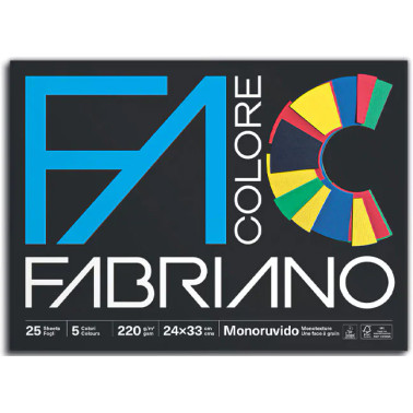 Blocco Fabriano 25 Fogli Colore 24x33