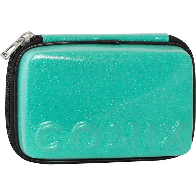 astuccio maxi zip comix classic glitter turchese