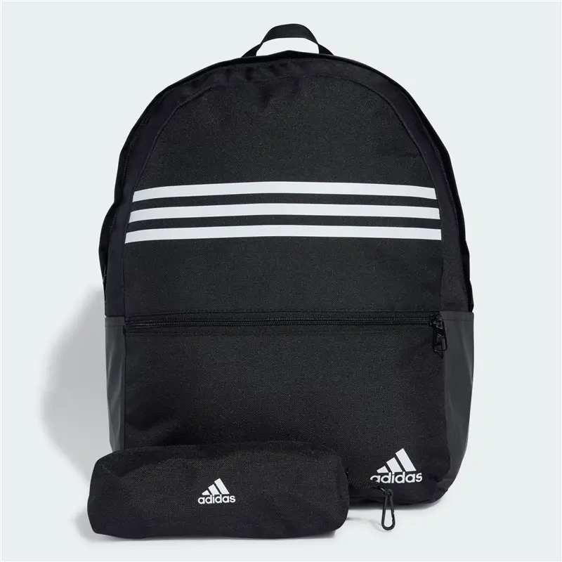 zaino adidas classic horizontal 3 stripes con astuccio
