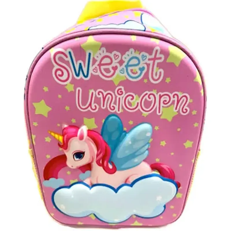 zaino asilo bimba unicorno 3d