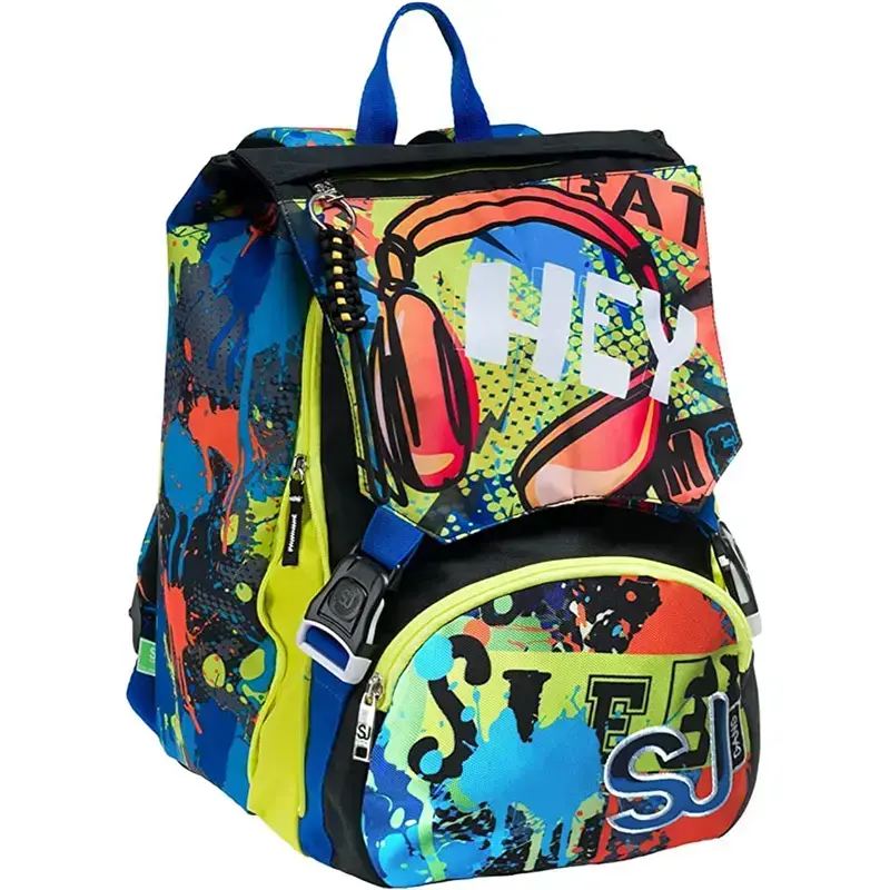 zaino scuola estensibile sj gang boy flip system con led