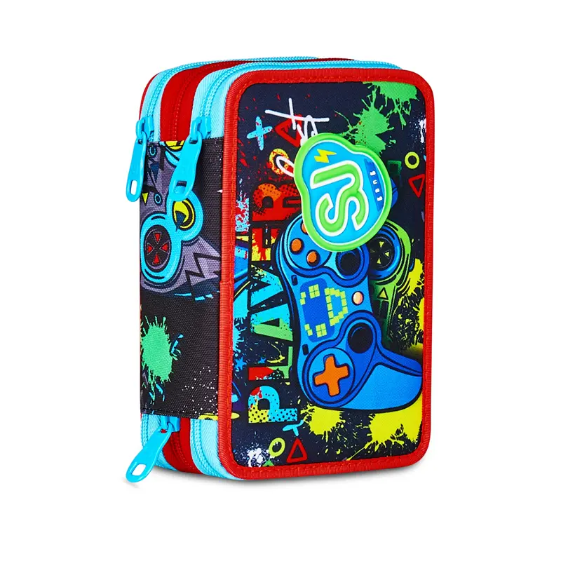 astuccio 3 zip game led boy sj gang