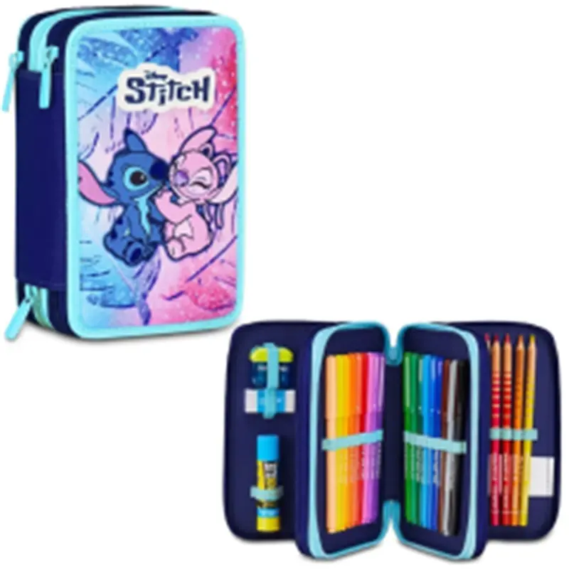 astuccio 3 zip lilo stitch seven