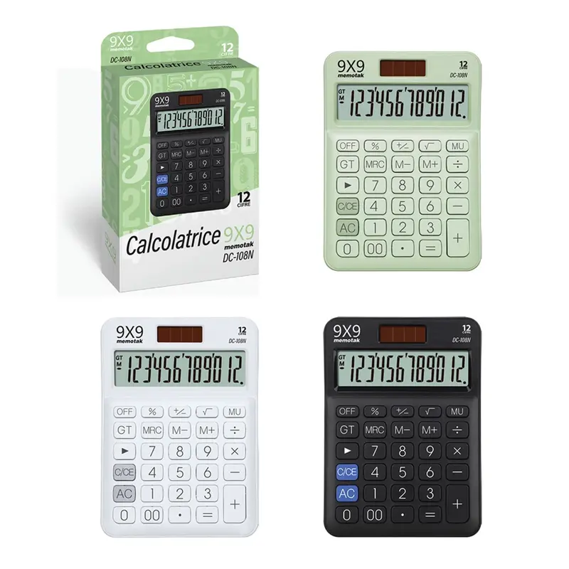 calcolatrice memotak 9x9 dc 108n 136x9 6