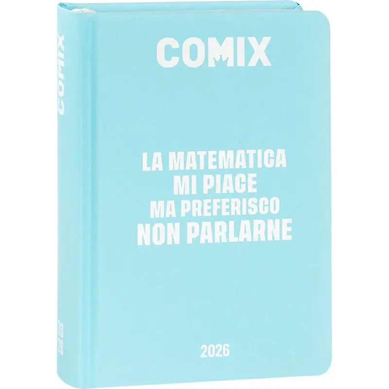 diario 16 mesi 202526 comix giornaliero mini azzurro