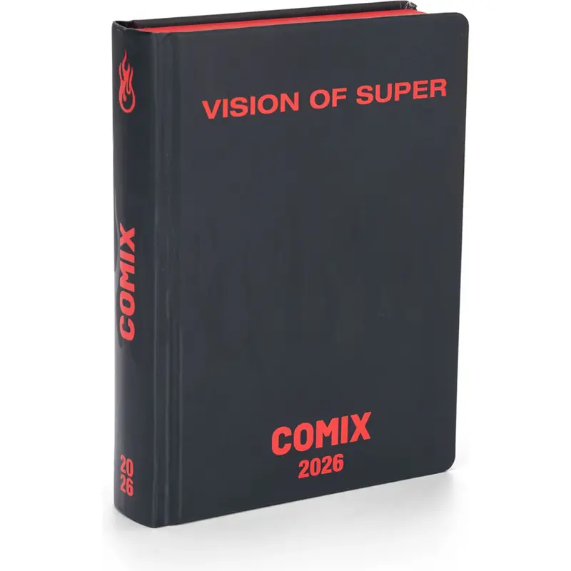 diario 16 mesi 202526 comix limited edition giornaliero nerorosso