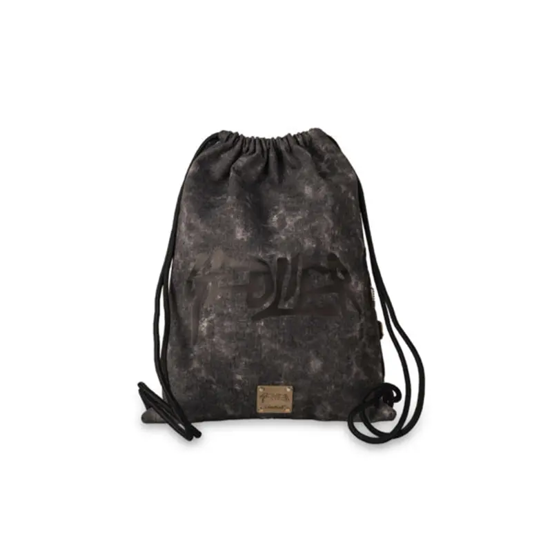 sacca con coulisse geolier black denim colourbook