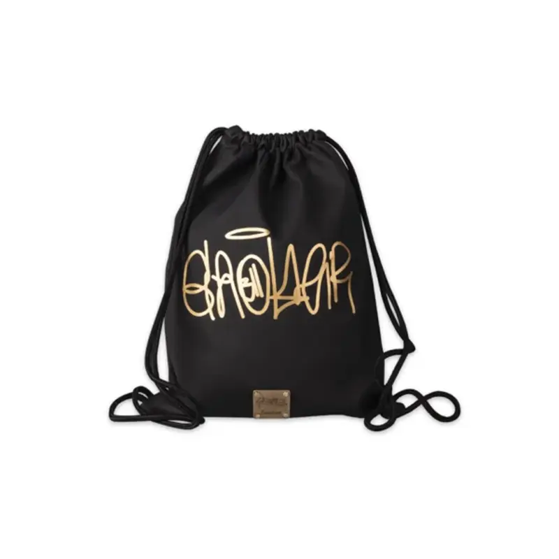 sacca con coulisse geolier black rubber colourbook