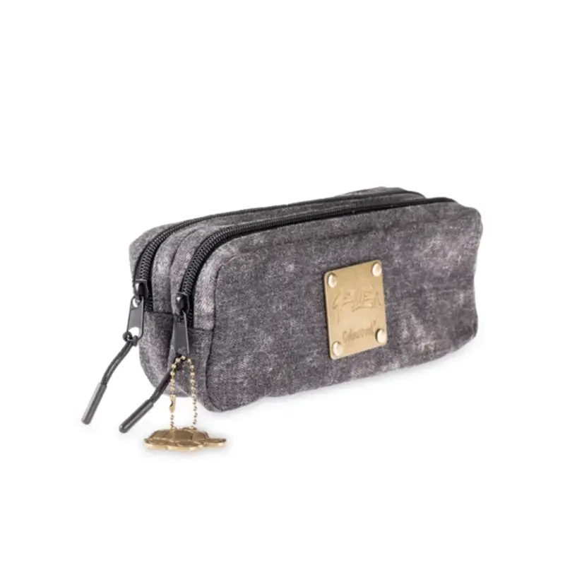 astuccio due scomparti black denim geolier colourbook