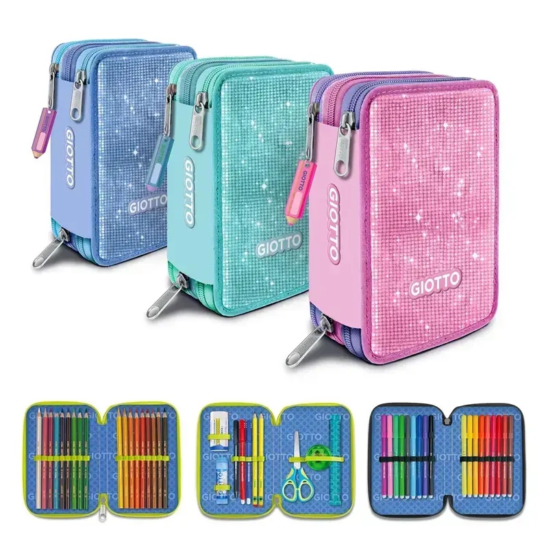 astuccio giotto 3 zip collezione super crystal