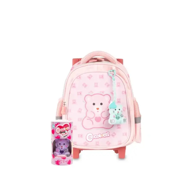 trolley asilo coccolotti classic rosa con coccolotto omaggio