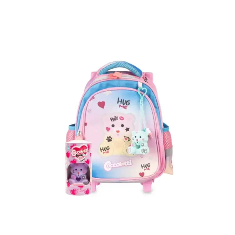 trolley asilo coccolotti love rosa con coccolotto omaggio