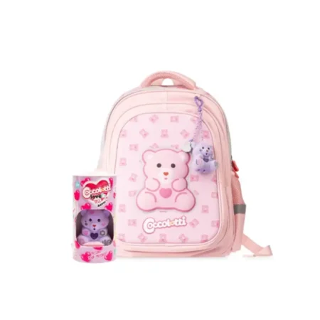 zaino scuola coccolotti classic rosa con coccolotto omaggio