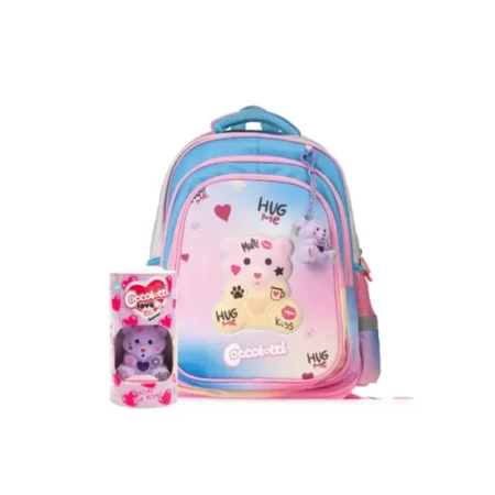 zaino scuola coccolotti love rosa con coccolotto omaggio