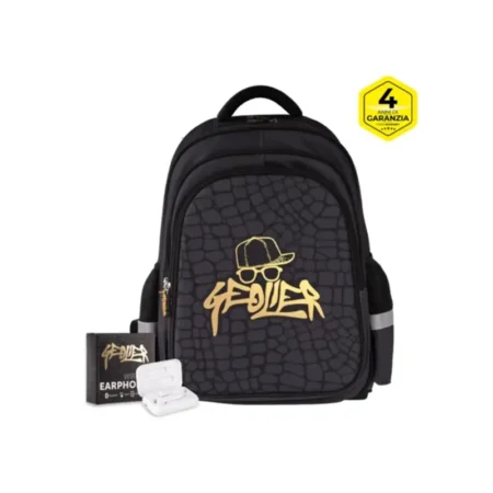 zaino scuola skin geolier con cuffie omaggio