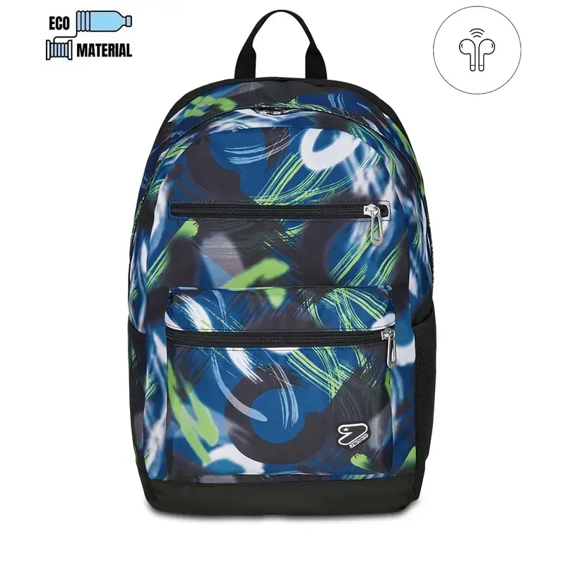 zaino sevenr reversibile con earphones wireless color mark