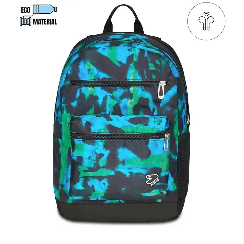 zaino sevenr reversibile con earphones wireless falling color