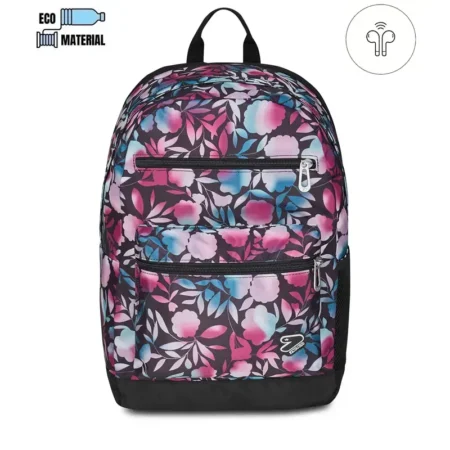 zaino sevenr reversibile con earphones wireless water flowers