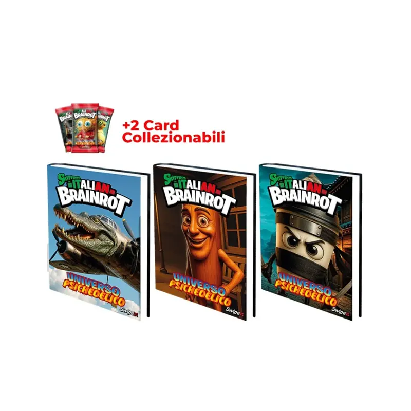 diario scuola 16 mesi brainrot bombardiro edition con card omaggio swipe