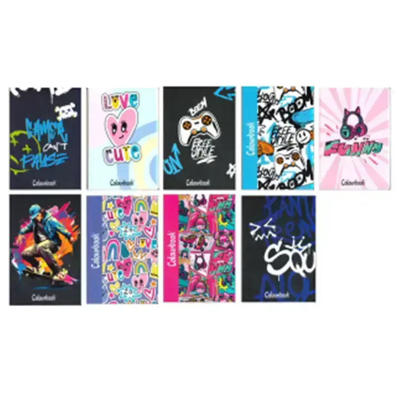 maxi quaderno a4 linea abstract rig 10 mm 1 elementare colourbook