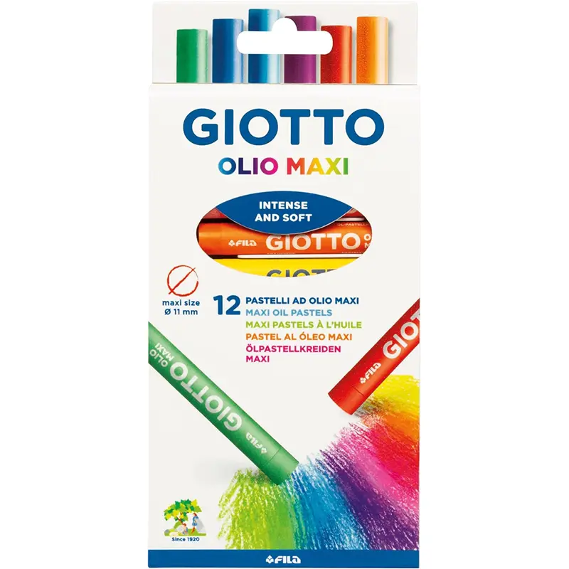 giotto maxi pastelli a olio 12 colori