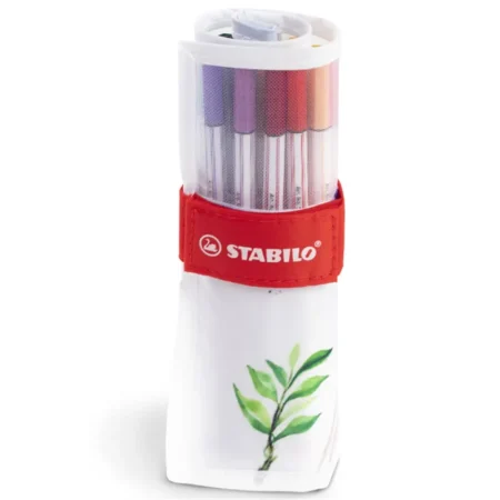 pennarelli pen 68 brush rotolo da 18 colori stabilo