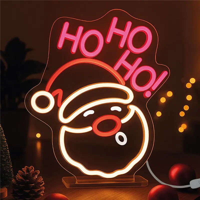 lampada led effetto neon santa claus its a sign natale legami