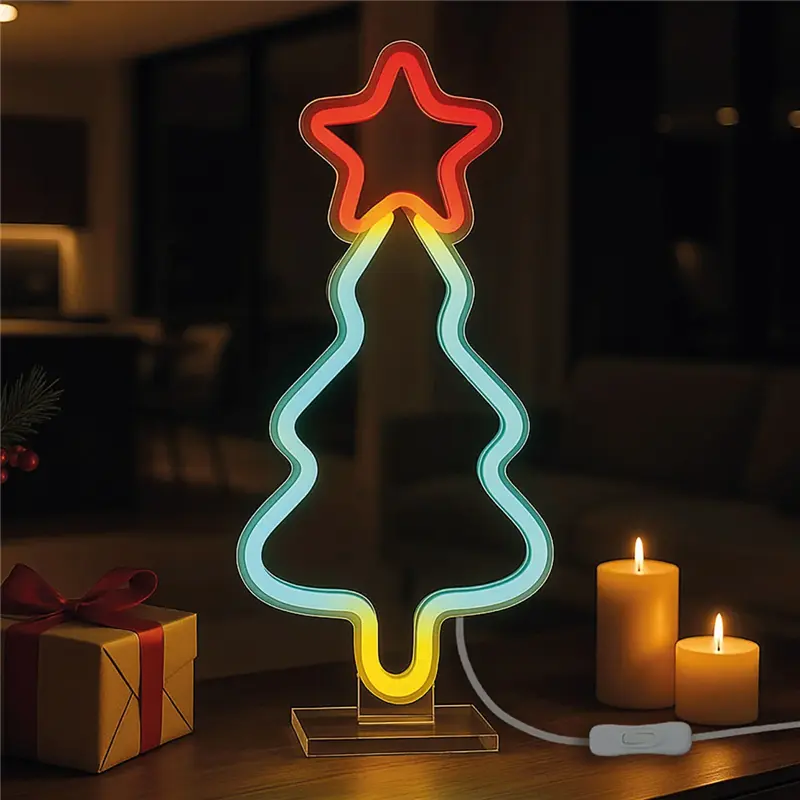 lampada led effetto neon xmas tree its a sign natale legami