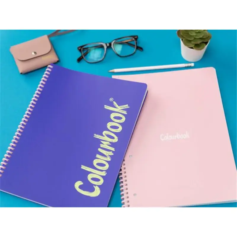 quaderno a5 con spirale soft quadretti 5 millimetri senza margine colourbook