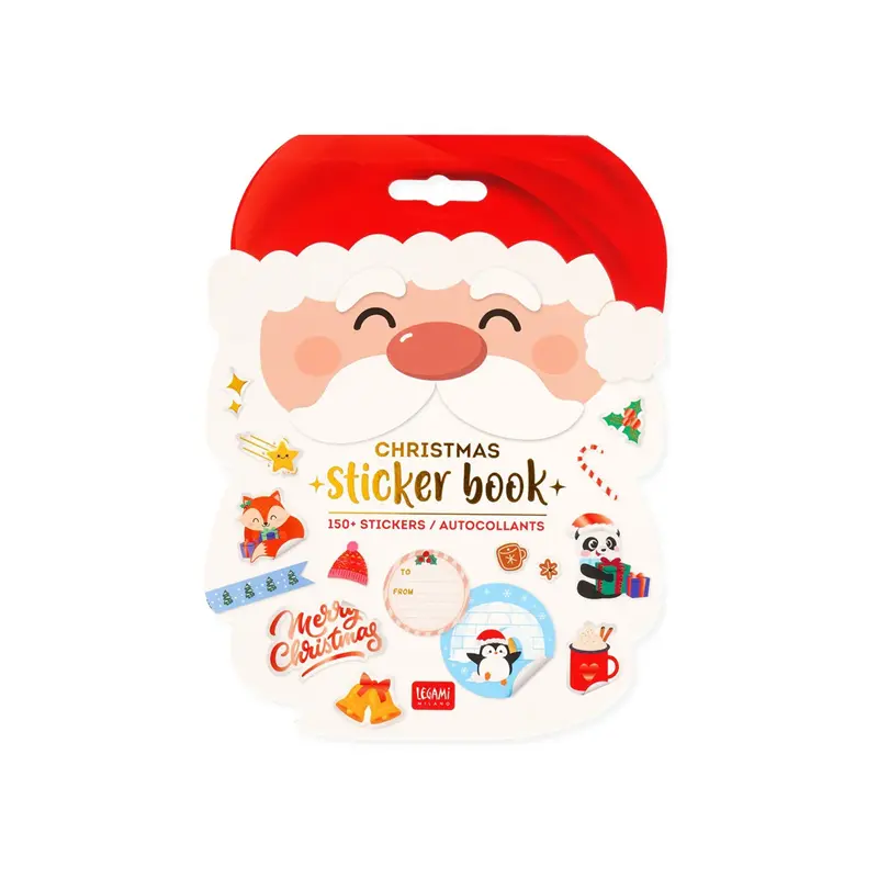 quaderno di adesivi natalizi sticker book natale legami