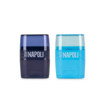 temperamatite 2 fori con gomma e serbatoio ssc napoli